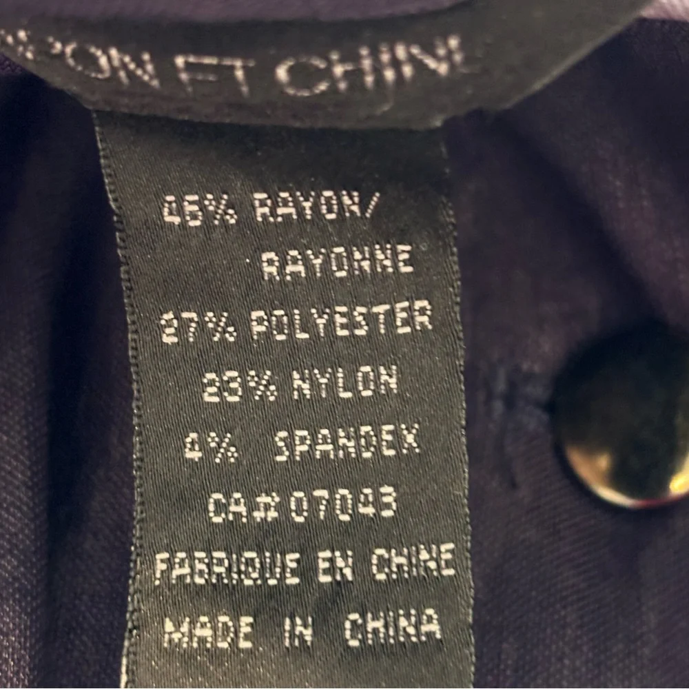 EUC Japan ET Chine Women's Blue Button-Up Jacket SZ 12